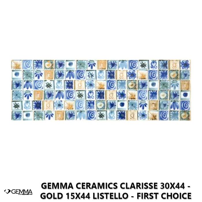 Gemma Ceramics Clarisse 30x44 - Gold 15x44 Listello - First Choice