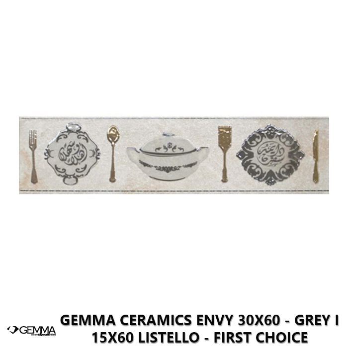 Gemma Ceramics Envy 30x60 - Grey I 15x60 Listello - First Choice