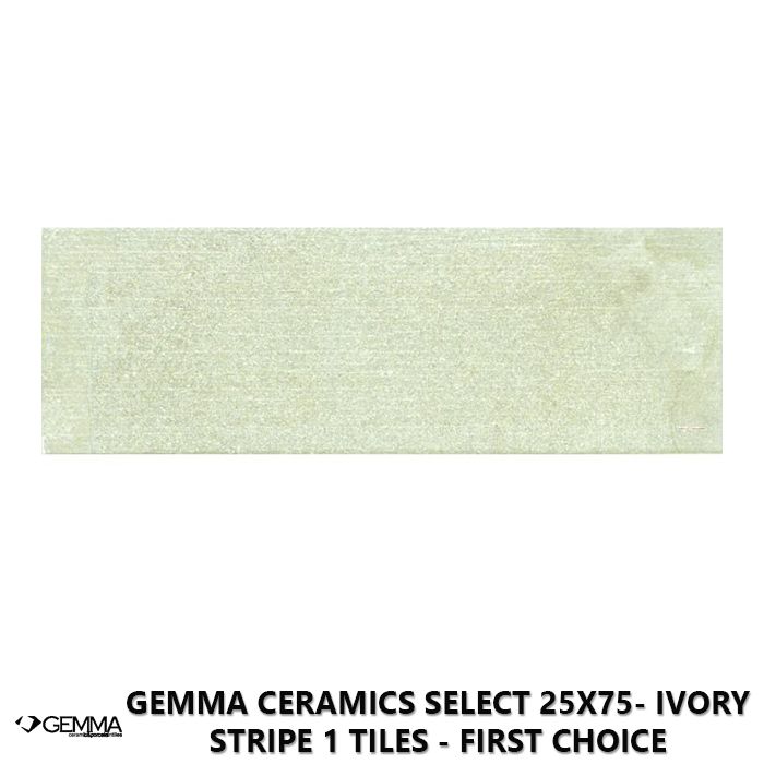Gemma Ceramics Select 25x75- Ivory Stripe 1 Tiles - First Choice