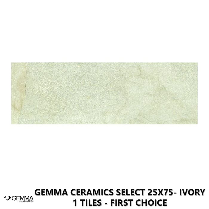 Gemma Ceramics Select 25x75- Ivory 1 Tiles - First Choice