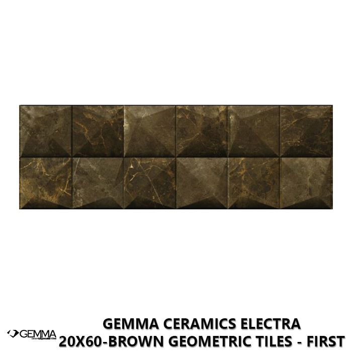 Gemma Ceramics Electra 20x60-Brown Geometric Tiles - First Choice