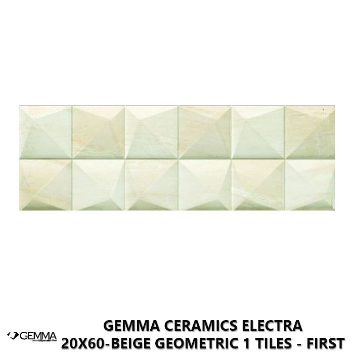Gemma Ceramics Electra 20x60-Beige Geometric 1 Tiles - First Choice