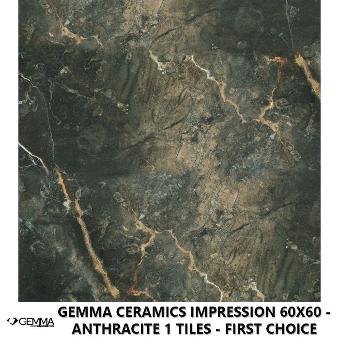 Gemma Ceramics Impression 60x60 - Anthracite 1 Tiles - First Choice