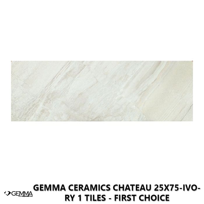 Gemma Ceramics Chateau 25x75-Ivory 1 Tiles - First Choice