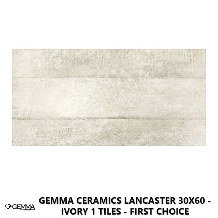 Gemma Ceramics Lancaster 30x60 - Ivory 1 Tiles - First Choice