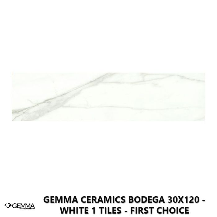 Gemma Ceramics Bodega 30x120 - White 1 Tiles - First Choice