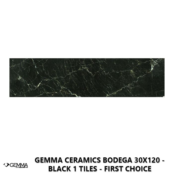 Gemma Ceramics Bodega 30x120 - Black 1 Tiles - First Choice