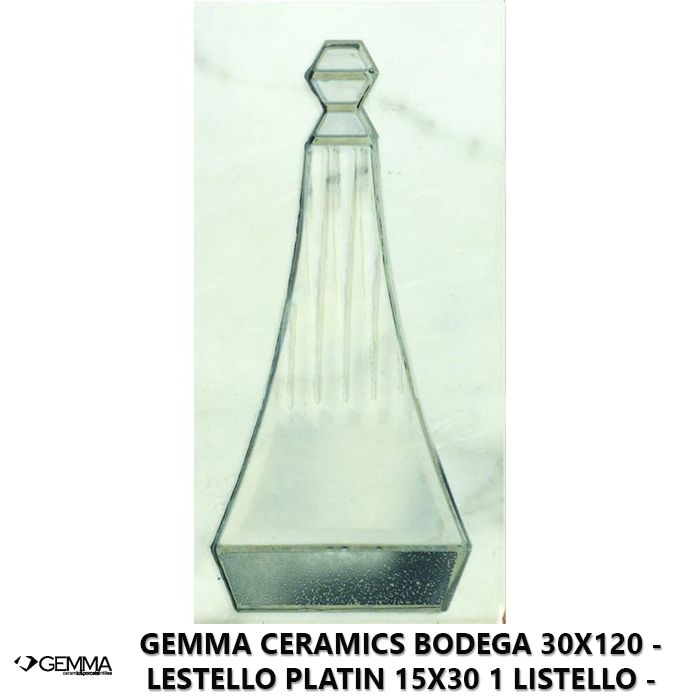 Gemma Ceramics Bodega 30x120 - Lestello Platin 15x30 1 Listello - First Choice