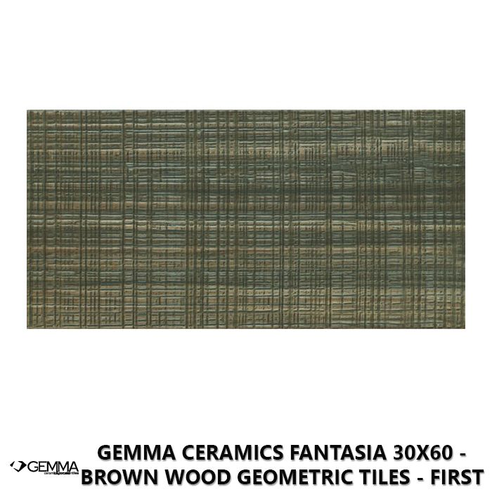 Gemma Ceramics Fantasia 30x60 - Brown Wood Geometric Tiles - First Choice