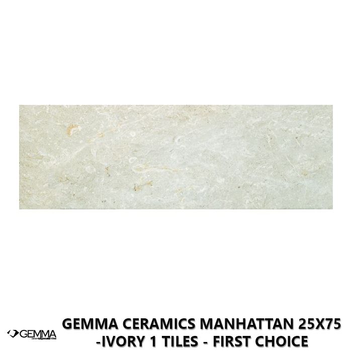 Gemma Ceramics Manhattan 25x75 -Ivory 1 Tiles - First Choice