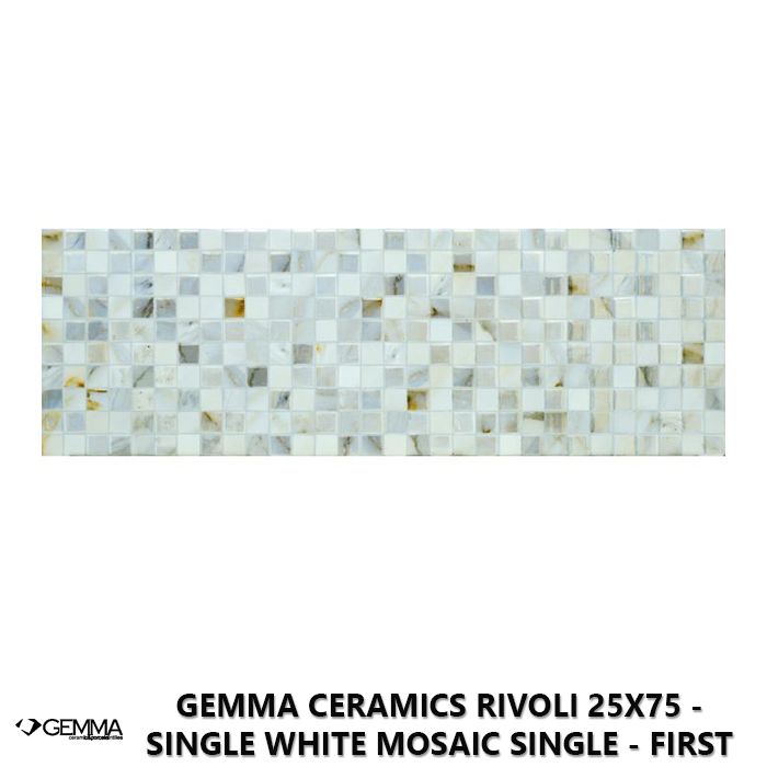 Gemma Ceramics Rivoli 25x75 - Single White Mosaic Single - First Choice