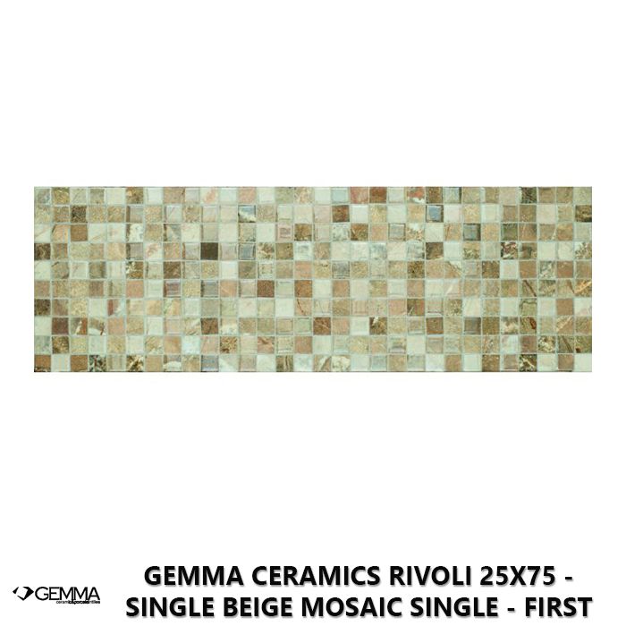 Gemma Ceramics Rivoli 25x75 - Single Beige Mosaic Single - First Choice
