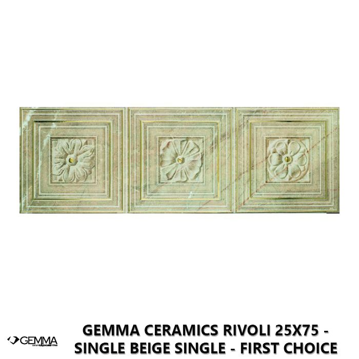 Gemma Ceramics Rivoli 25x75 - Single Beige Single - First Choice