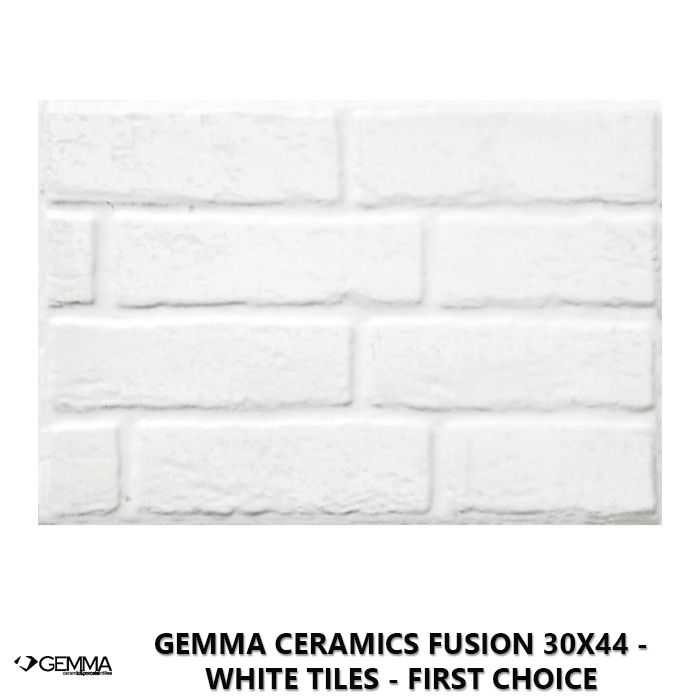 Gemma Ceramics Fusion 30x44 - White Tiles - First Choice