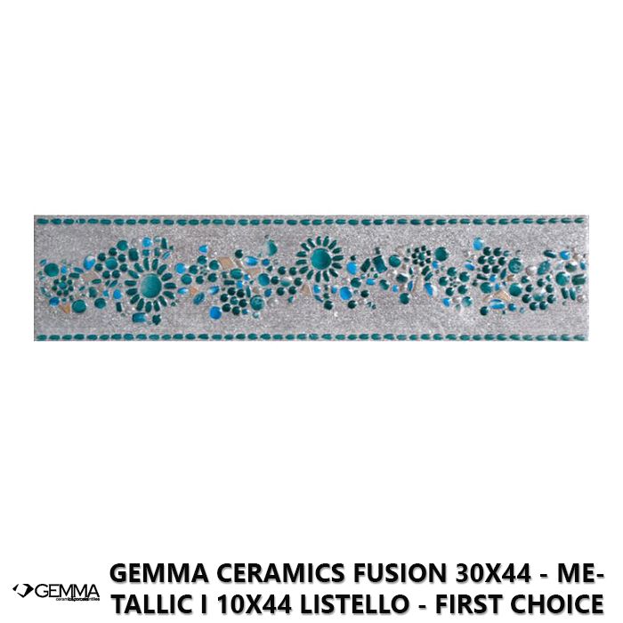Gemma Ceramics Fusion 30x44 - Metallic I 10x44 Listello - First Choice