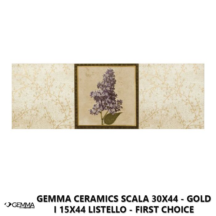Gemma Ceramics Scala 30x44 - Gold I 15x44 Listello - First Choice