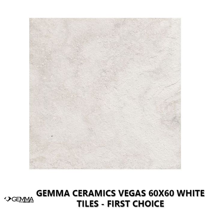 Gemma Ceramics Vegas 60x60 White Tiles - First Choice
