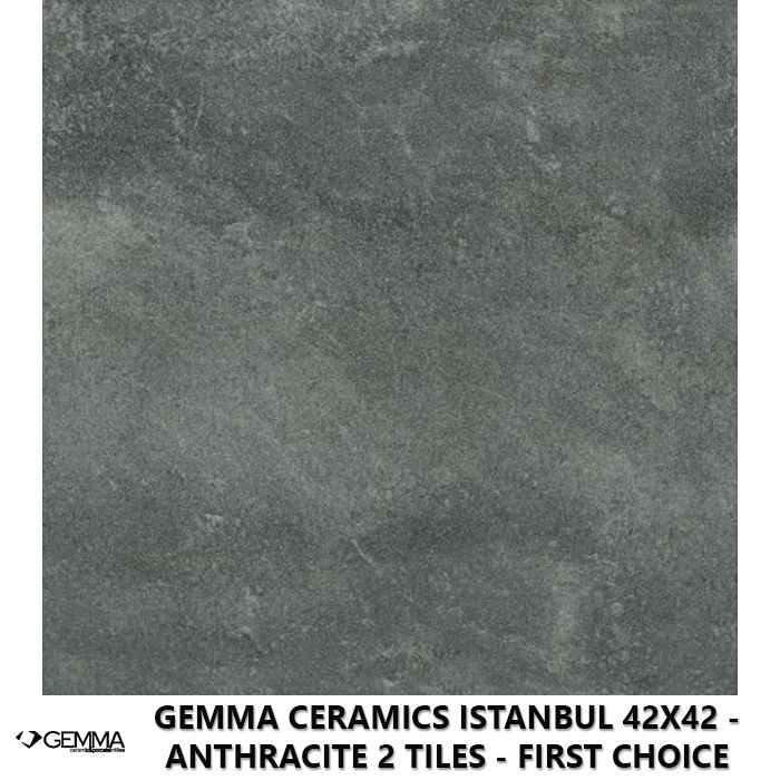 Gemma Ceramics Istanbul 42x42 - Anthracite 2 Tiles - First Choice