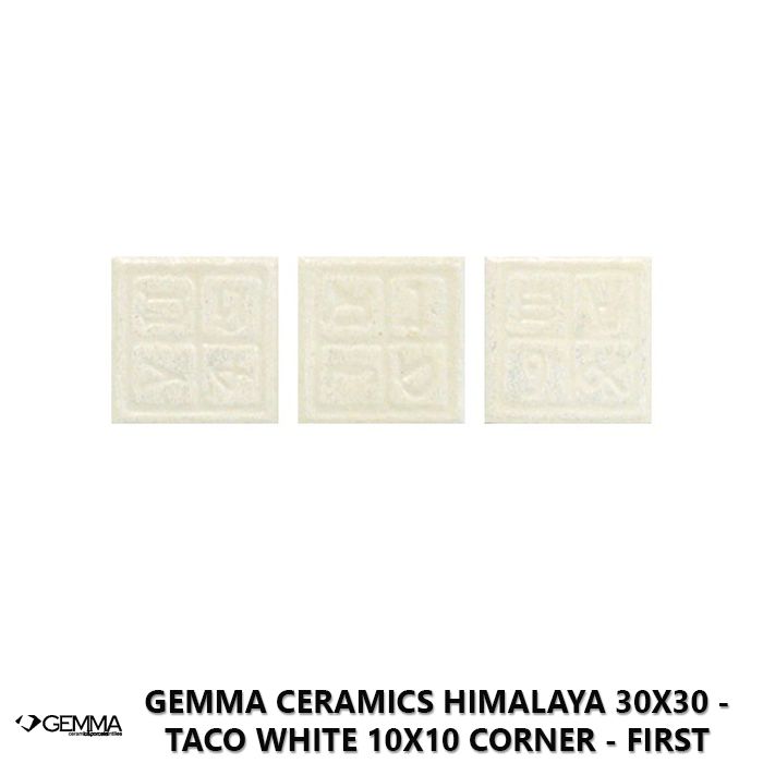 Gemma Ceramics Himalaya 30x30 - Taco White 10x10 Corner - First Choice