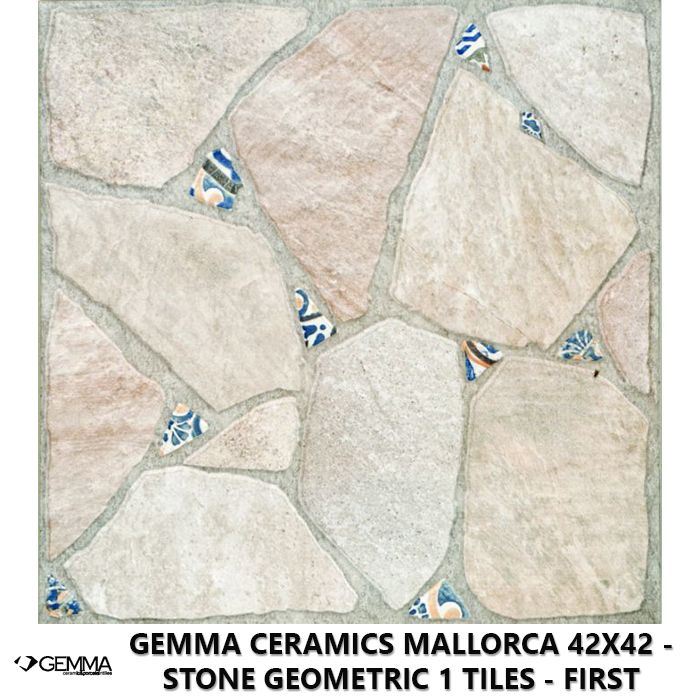 Gemma Ceramics Mallorca 42x42 - Stone Geometric 1 Tiles - First Choice