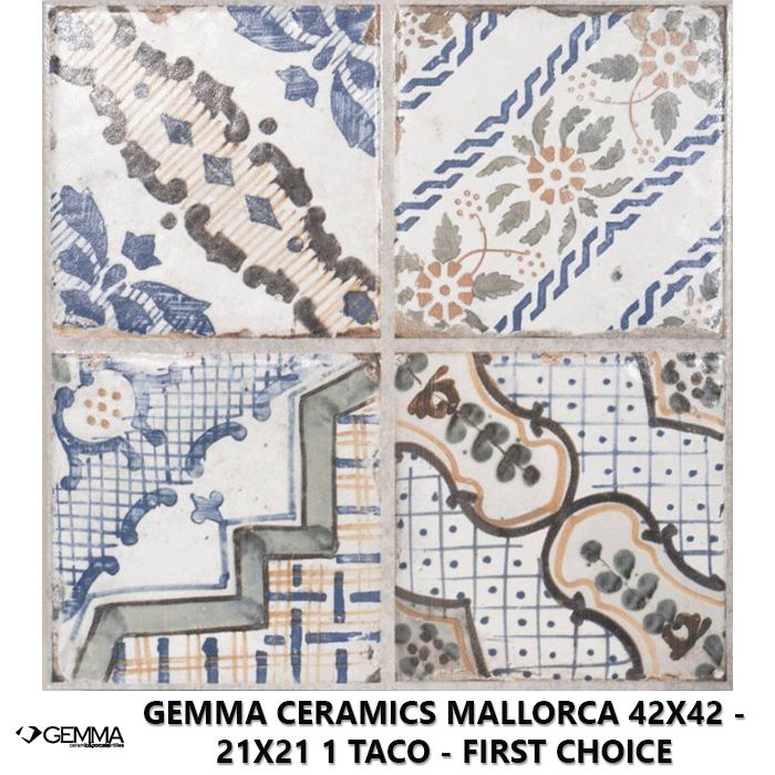 Gemma Ceramics Mallorca 42x42 - 21x21 1 Taco - First Choice