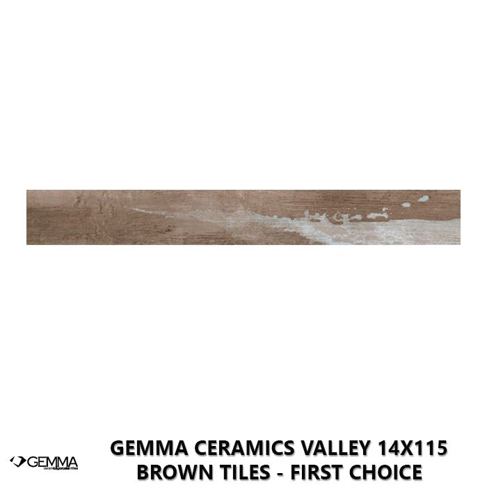 Gemma Ceramics Valley 14x115 Brown Tiles - First Choice