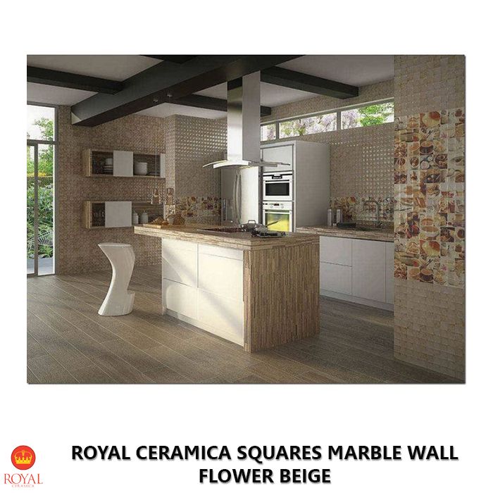 Royal Ceramica SQUARES MARBLE WALL flower beige