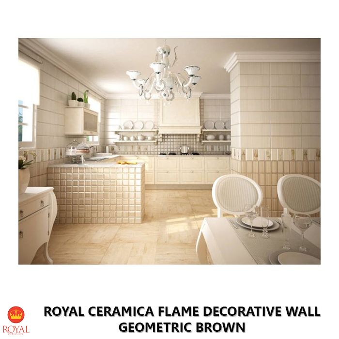 Royal Ceramica FLAME DECORATIVE WALL geometric brown