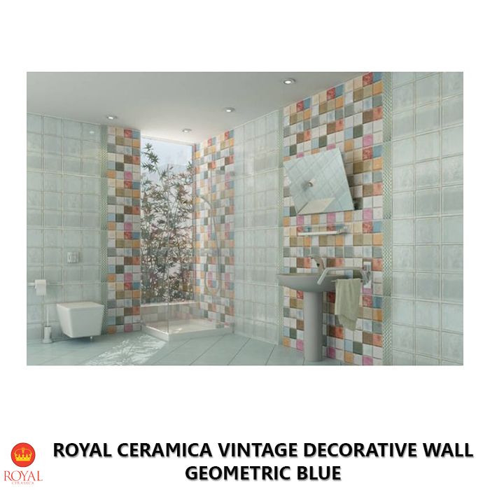Royal Ceramica VINTAGE DECORATIVE WALL geometric blue