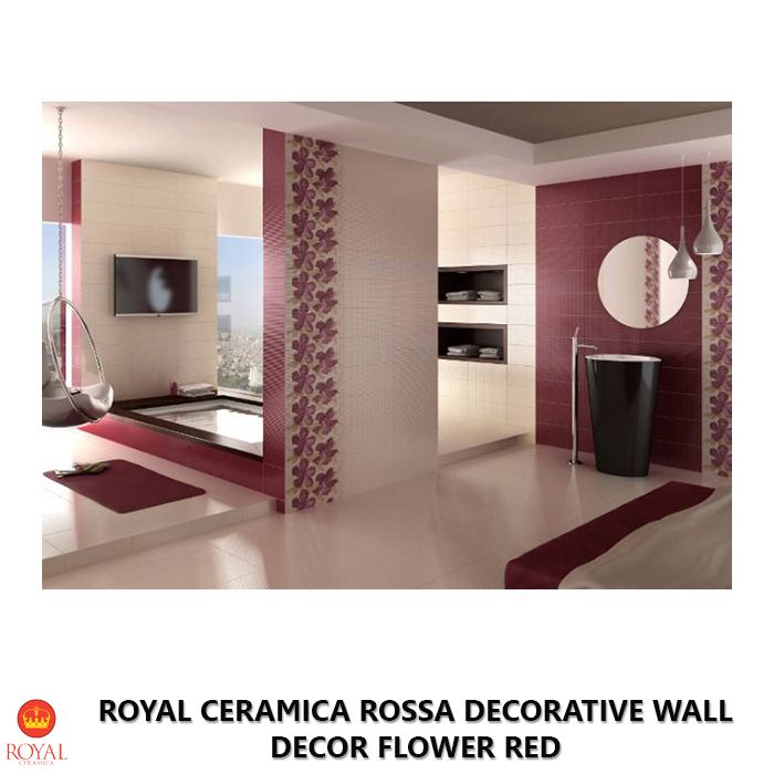 Royal Ceramica ROSSA DECORATIVE WALL decor flower red
