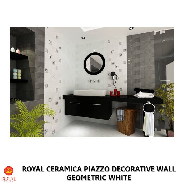 Royal Ceramica PIAZZO DECORATIVE WALL geometric white