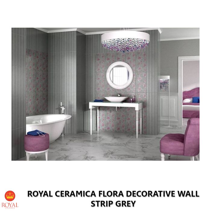 Royal Ceramica FLORA DECORATIVE WALL strip grey
