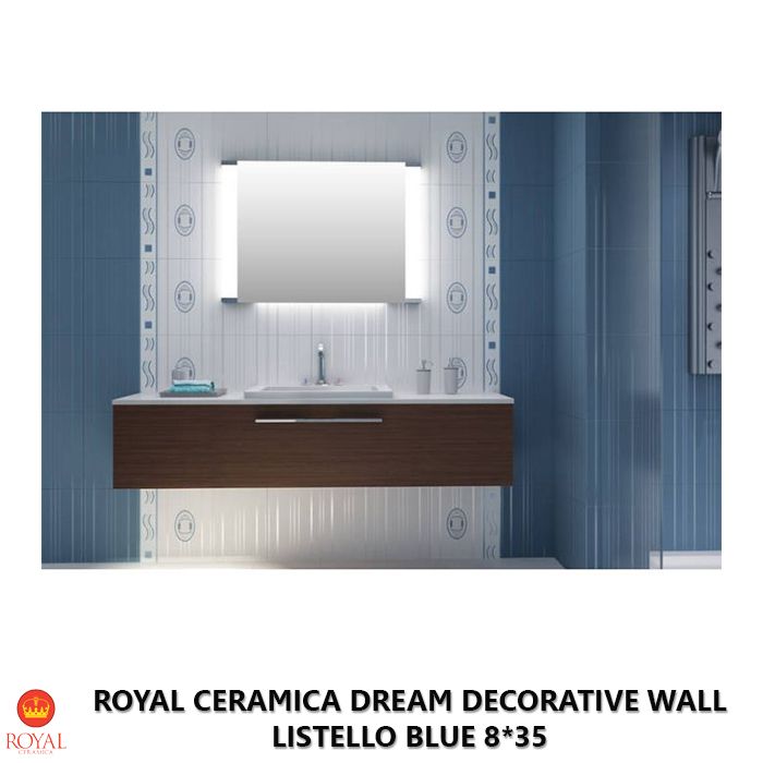 Royal Ceramica DREAM DECORATIVE WALL listello blue 8*35