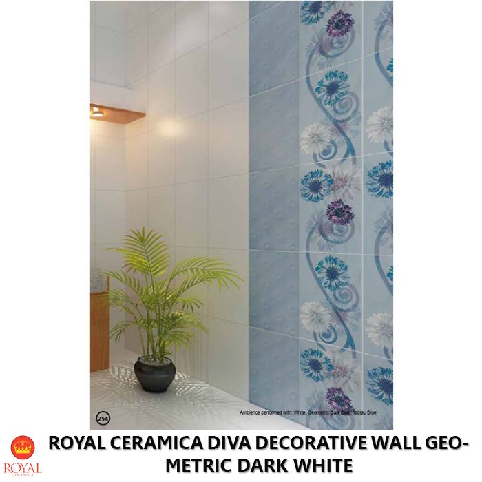 Royal Ceramica DIVA DECORATIVE WALL geometric dark white