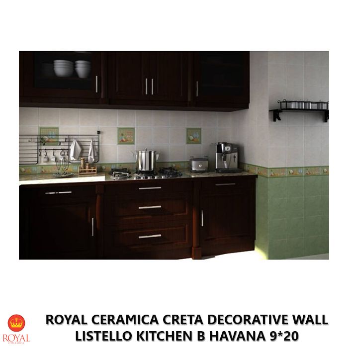 Royal Ceramica CRETA DECORATIVE WALL listello kitchen b havana 9*20