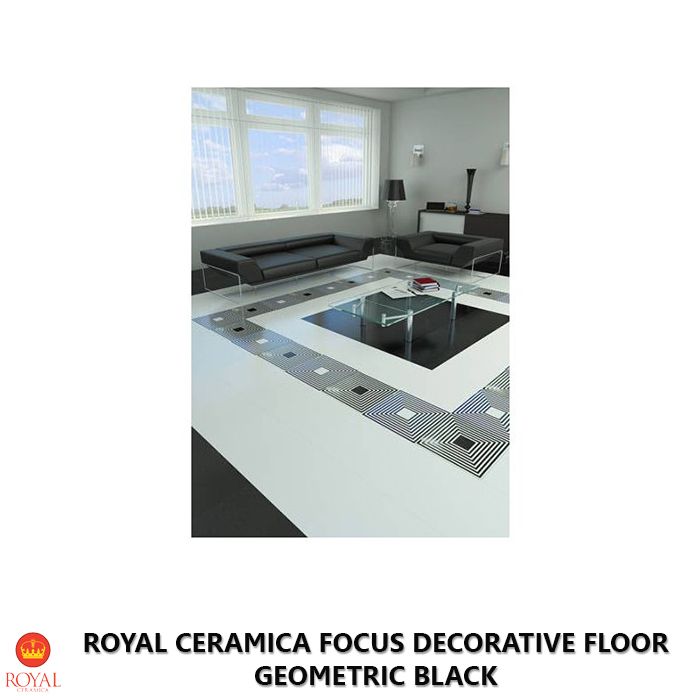 Royal Ceramica FOCUS DECORATIVE FLOOR geometric black