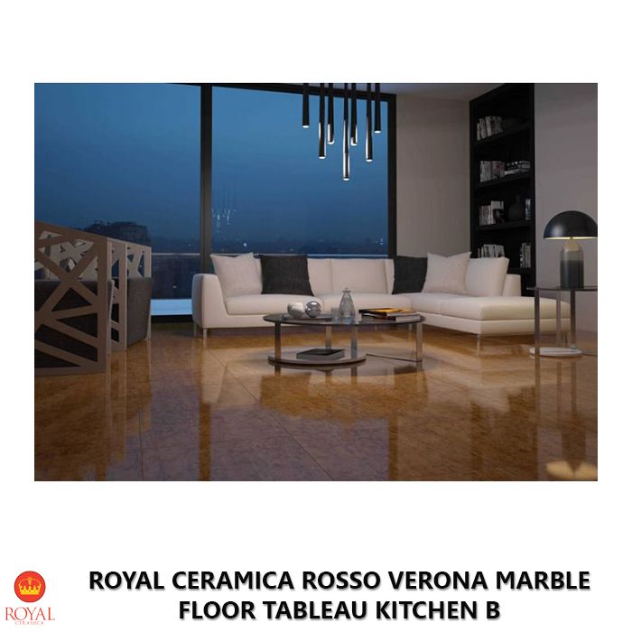 Royal Ceramica ROSSO VERONA MARBLE FLOOR Tableau Kitchen B