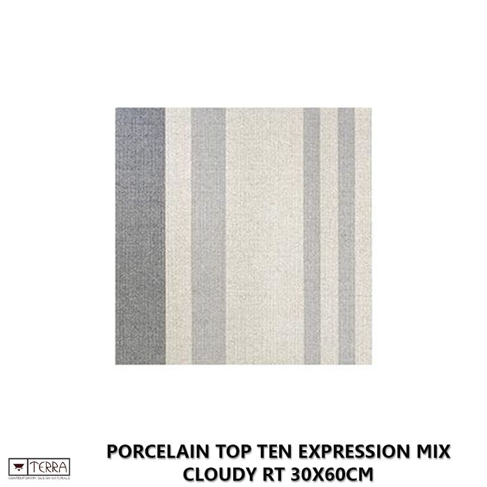 Porcelain Top ten Expression Mix Cloudy RT 30x60cm