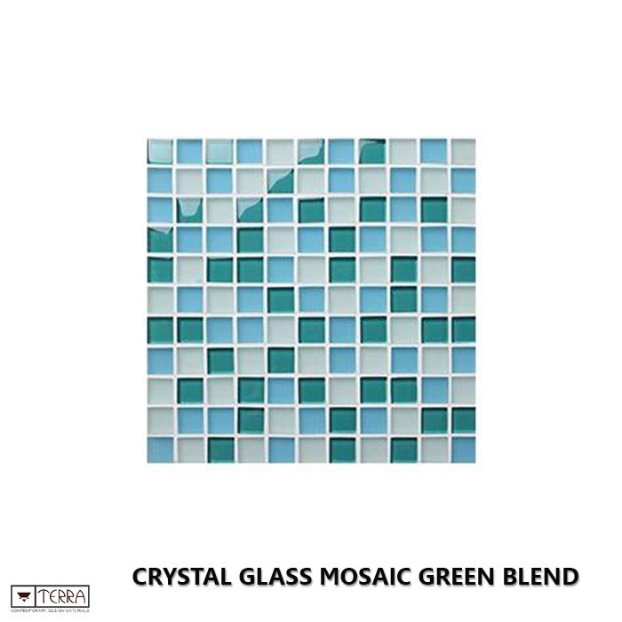 Crystal Glass Mosaic Green Blend