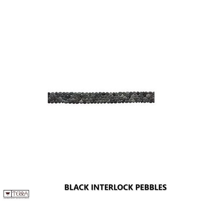 BLACK INTERLOCK PEBBLES