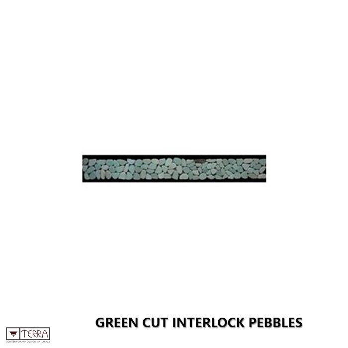 GREEN CUT INTERLOCK PEBBLES