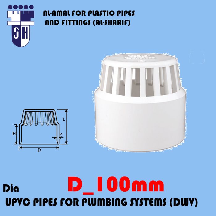 Air vent dim 100mm UPVC PIPES FOR PLUMBING SYSTEMS (DWV)